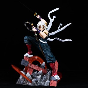 Dual Blade Mode Tengen Uzui Pillar Scene Effect Combat Figurine Model