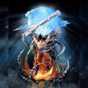 Dragon Ball GK Hunter Spirit Bomb Goku Figurine Super Saiyan Light-Up Statue Model