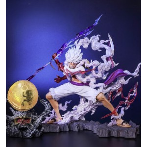 One Piece Gear 5 Luffy Sun God Nika Lightning Action Figure with Exclusive Bonus